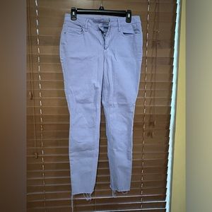 Mid-rise skinny jeans. Purple